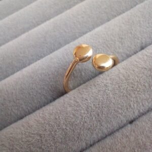 Anti Tarnish Golden Circle Ring ~ Adjustable Size