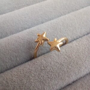 Anti Tarnish Golden Star Ring ~ Adjustable Size