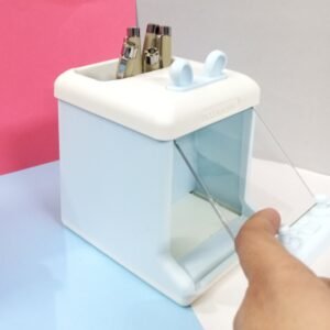 AESTHETIC BLUE PEN HOLDER ~ EXTRA FRONT COMPARTMENT ~ HEAVY QUALITY ~ Matte finish