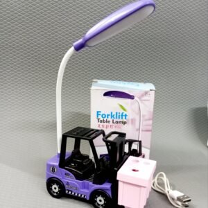 Sharpner and Table Lamp ~ Fork Truck Design ~ Chargeable ~ Pen Holder ~ Pink and Purple