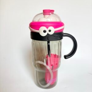 Cute Sipper Bottle ~ Heavy Quality ~ 1 litre ~ Black and Pink