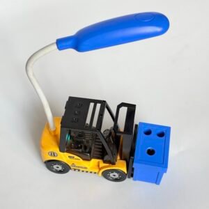 Sharpner and Table Lamp ~ Fork Truck Design ~ Chargeable ~ Pen Holder ~ Blue and Yellow Colour