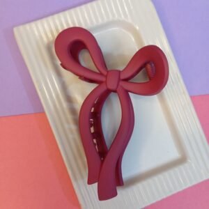 RED BOW CLAW CLIP ~ LARGE