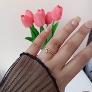 Open Heart Ring ~ Anti Tarnish ~ Adjustable Size