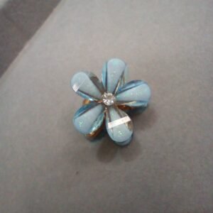 Sky Blue Sparkle Mini Metal Claw Clip ( 1 Pc )
