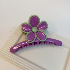 PURPLE AND GREEN ~ BUTTERCUP CLAW CLIP ~ LARGE