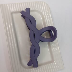MATTE SPIRAL CLAW CLIP ~ LARGE ~ PURPLE COLOUR