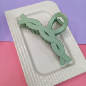 MATTE SEA GREEN SPIRAL CLAW CLIP ~ LARGE