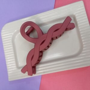 MATTE MAROON SPIRAL CLAW CLIP ~ LARGE