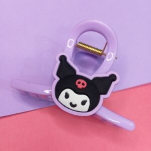 KUROMI PURPLE AND BLACK CLAW CLIP ~ KOREAN HAIR ACCESSORY