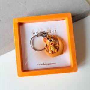 Jerry on Moon Keychain