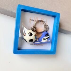 Football and Nike Shoe Keychain