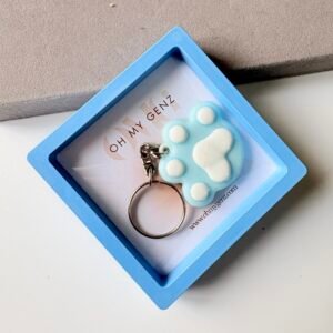 Sky Blue Paw Keychain ~ for dogs and cats lover