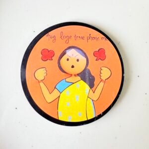 Funky Fridge magnet ~ Circular MDF