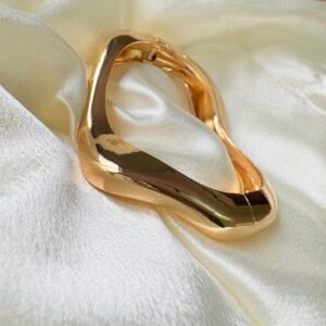 Trendy Gold Statement Bangle Bracelet