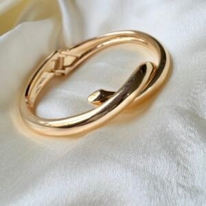 Twisted Gold Statement Cuff Bangle ~ Anti Tarnish