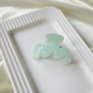 Squiggle Claw Clip ~ Sea Green