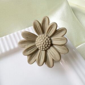 Khaki Sunflower Claw Clip