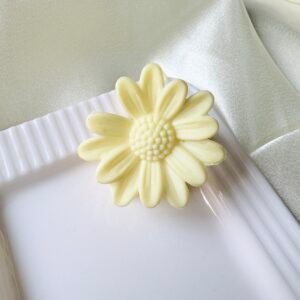 Ivory Sunflower Claw Clip