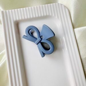 Blueberry Bow Claw Clip ~ Small