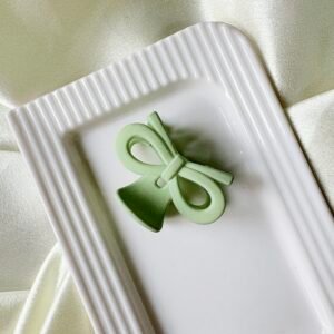 Pastel Mint Bow Claw Clip