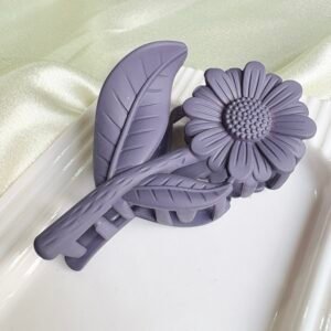 Lavender Field Purple: Matte Floral Sunflower Hair Claw Clip