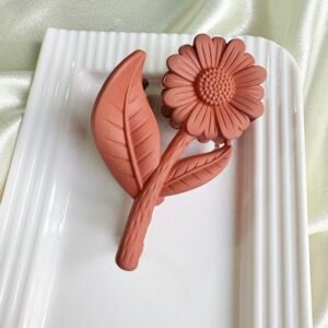 Terracotta Earth : Non-Slip Matte Flower Hair Clips in Earthy Tones