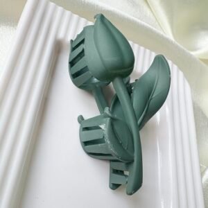 Tulip Hair Claw – Pine Green