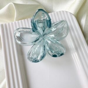 Flower Hair Claw – Ocean Blue