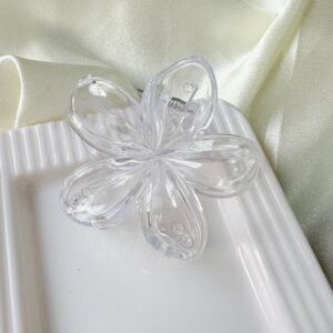 Flower Hair Claw – Crystal Clear