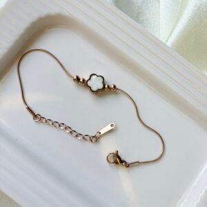 Reversible Flower Chain Bracelet ~ Anti Tarnish