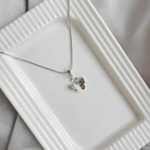 Silver Butterfly Pendant Necklace - Dainty Double Butterfly Jewelry for Women ~ Anti Tarnish