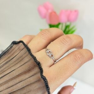 Triple Link Chain Silver Ring