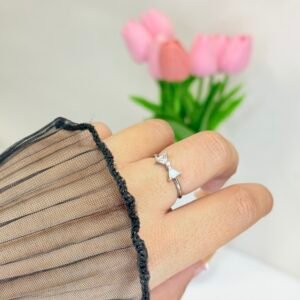 Angel Wing V Silver Ring