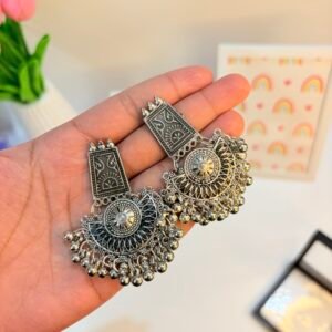 Chandrika Oxidised Jhumka 🌙