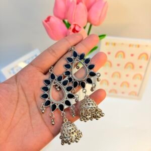 Nazaakat Black Stone Jhumkas
