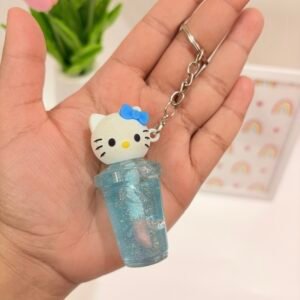 Blueberry Frost Kitty Blue Glitter Lip Gloss Keychain for Girls 💙
