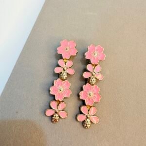 Pink Blossom Sparkle Hair Clips (Set of 2)