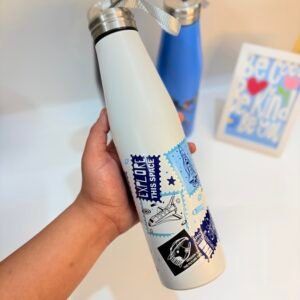 Kids & Teens Graphic Print Insulated Bottle – Durable Stainless Steel Sports Flask with Carry Strap