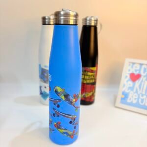Kids & Teens Graphic Print Insulated Bottle – Durable Stainless Steel Sports Flask with Carry Strap