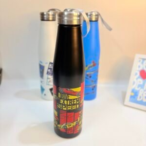 Kids & Teens Graphic Print Bottle – Durable Stainless Steel Sports Flask with Carry Strap
