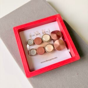 The "Copper Glow" Mixed-Texture Hair Clip Set