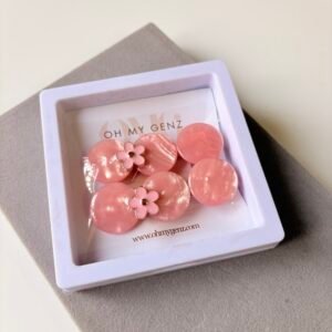 Pearl Blush Floral Hair Clips (Set of 2)