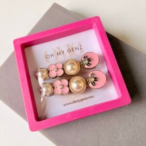 Blush Bloom Pearl Statement Hair Clips (Set of 2)