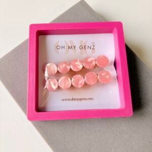 "Rosé Marble" Glow Clip Set