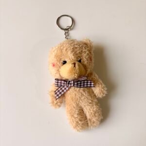 Toffee Brown Bow Teddy Keychain
