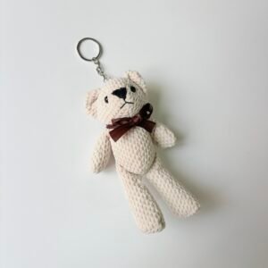 Knitted Teddy Bear Keychain
