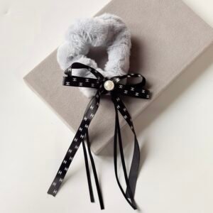 Midnight Noir Ribbon Scrunchie