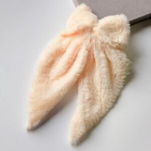Soft Faux Fur Oversized Hair Bow – Aesthetic Fuzzy Statement Hair Clip