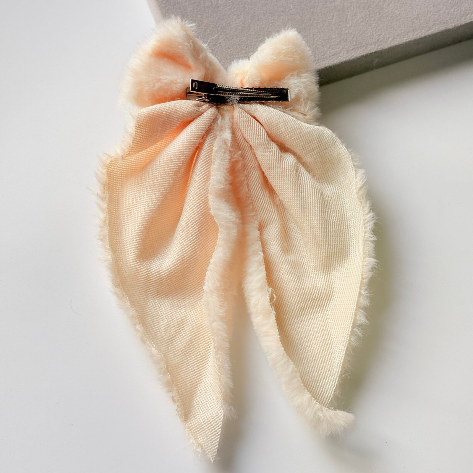 Soft Faux Fur Oversized Hair Bow – Aesthetic Fuzzy Statement Hair Clip - Image 2